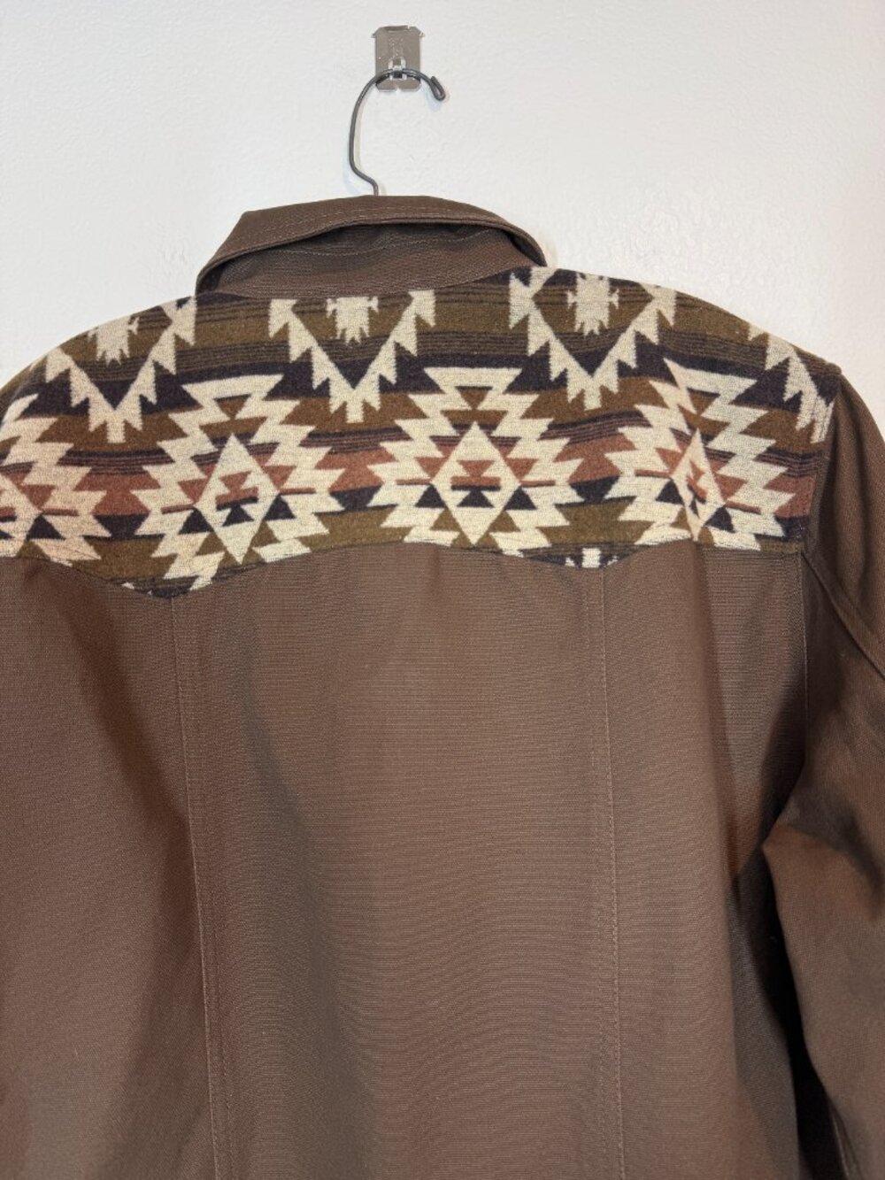 Cody James Western Jacket Brown Southwestern Canvas Chore Trucker XL - Picture 7 of 12